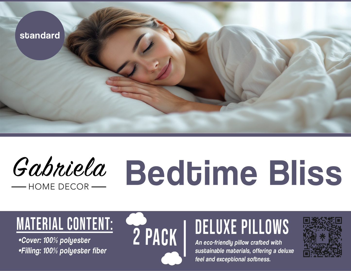 DELUXE Standard Size Pillow (2 pack)