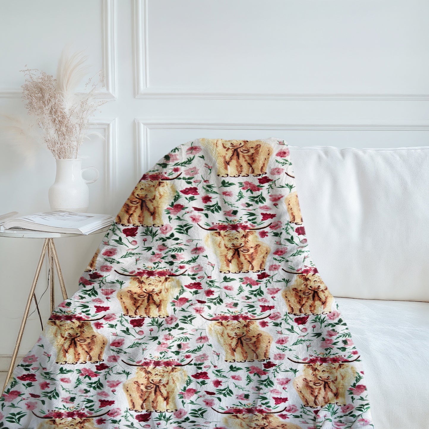 Highland Cow 82x90 Throw Blanket