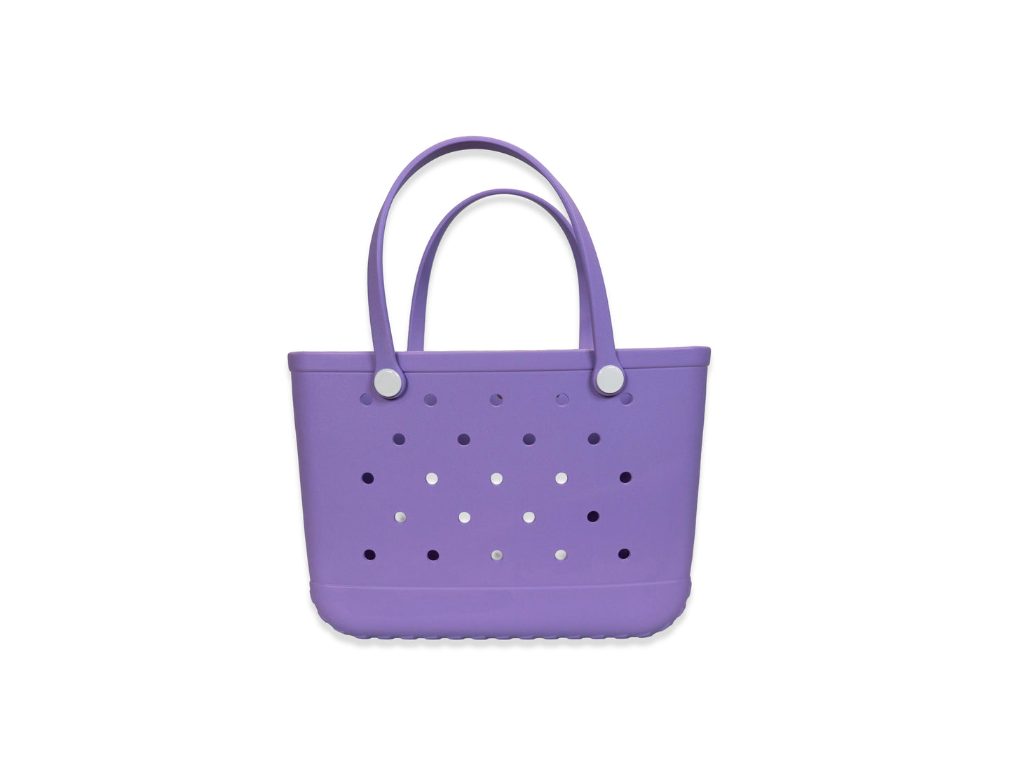 Purple Rubber Tote Bag