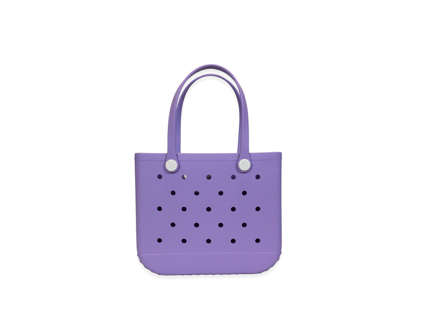 Purple Rubber Tote Bag