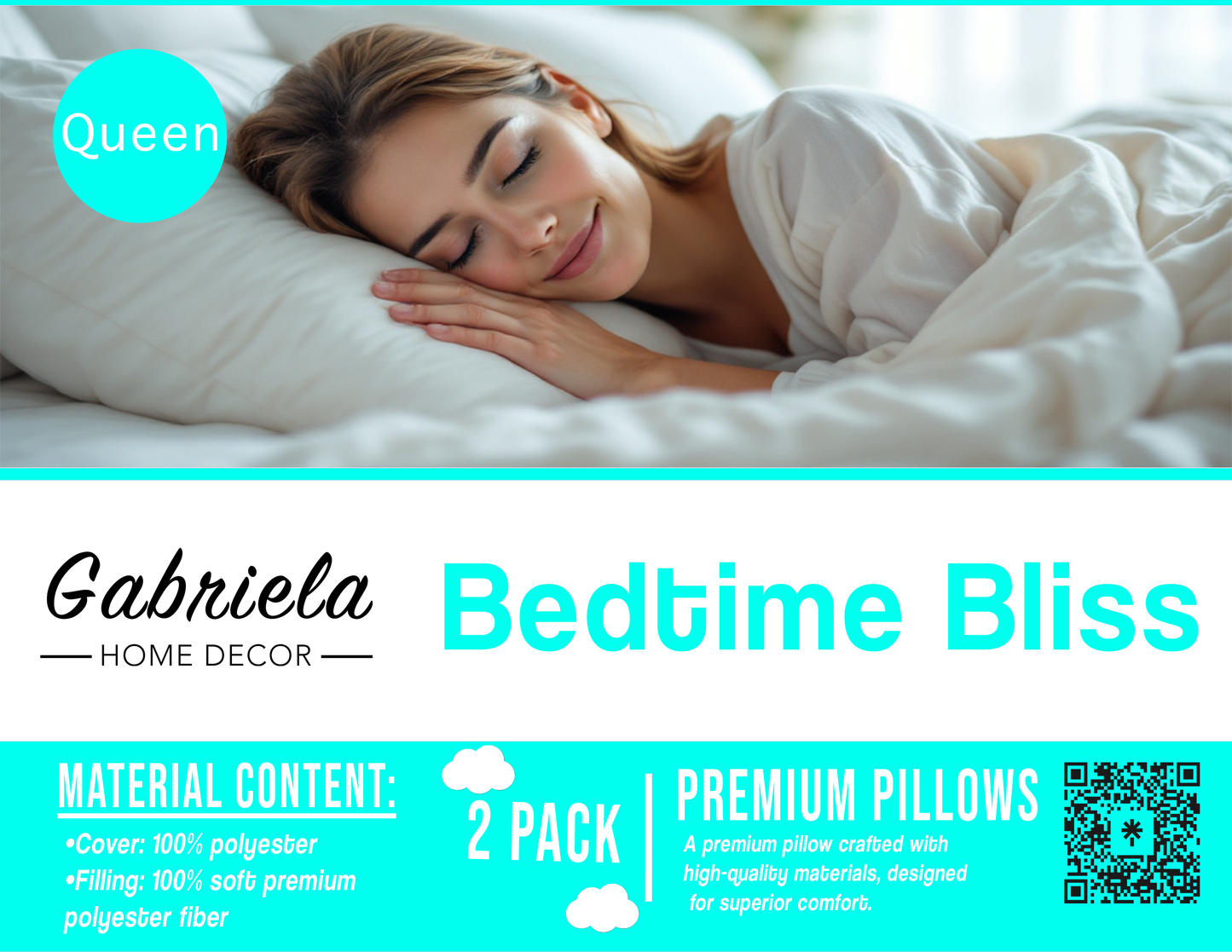 PREMIUM Queen Pillow Pack (2pc)