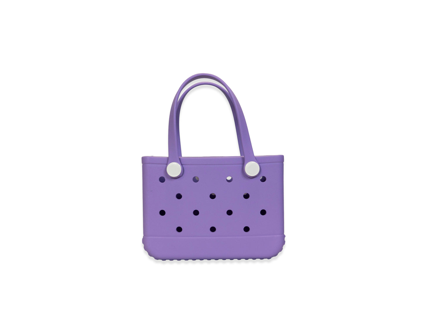Purple Rubber Tote Bag