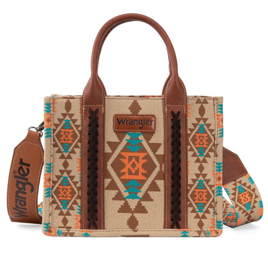 Wrangler Aztec Small Canvas Tote (Tan)