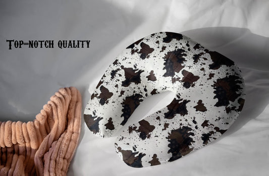 Cowhide Travel Neck Pillow