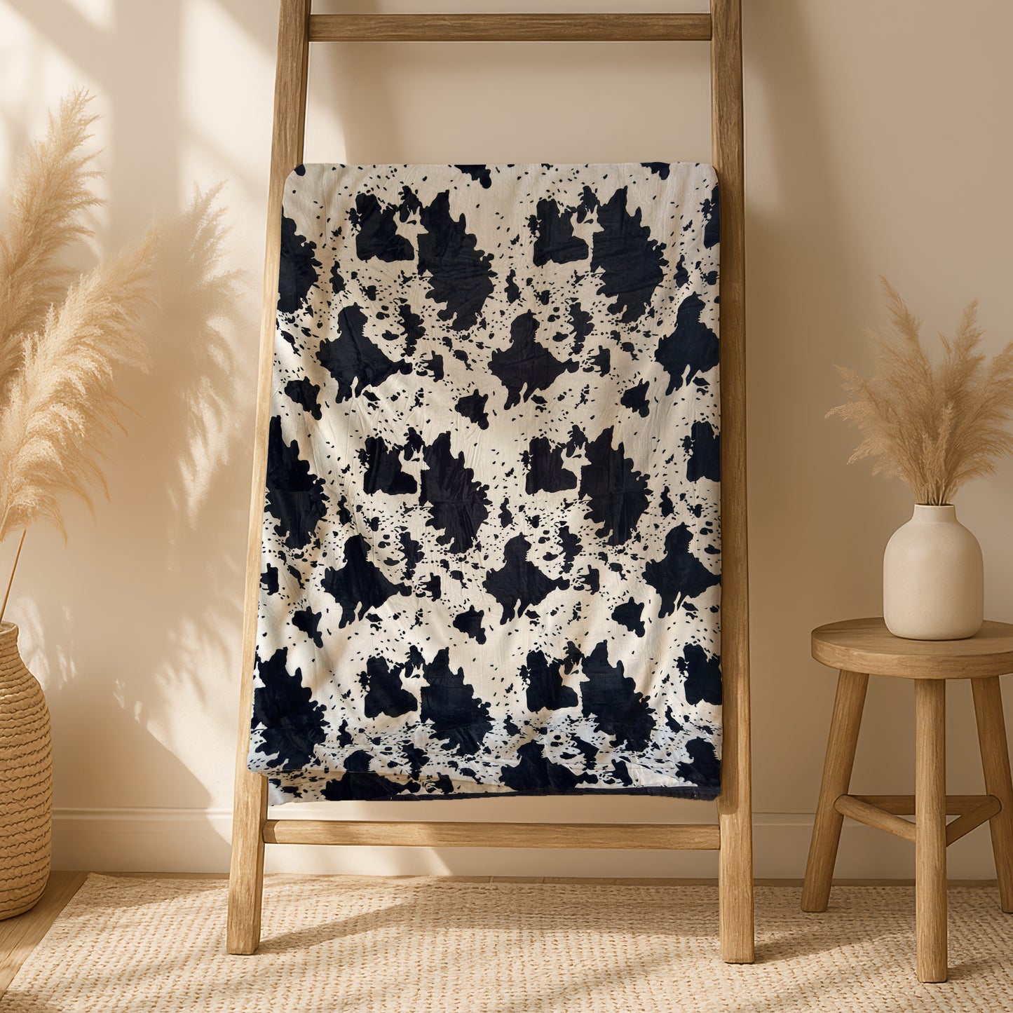 Black and White Cowhide Oversize Throw