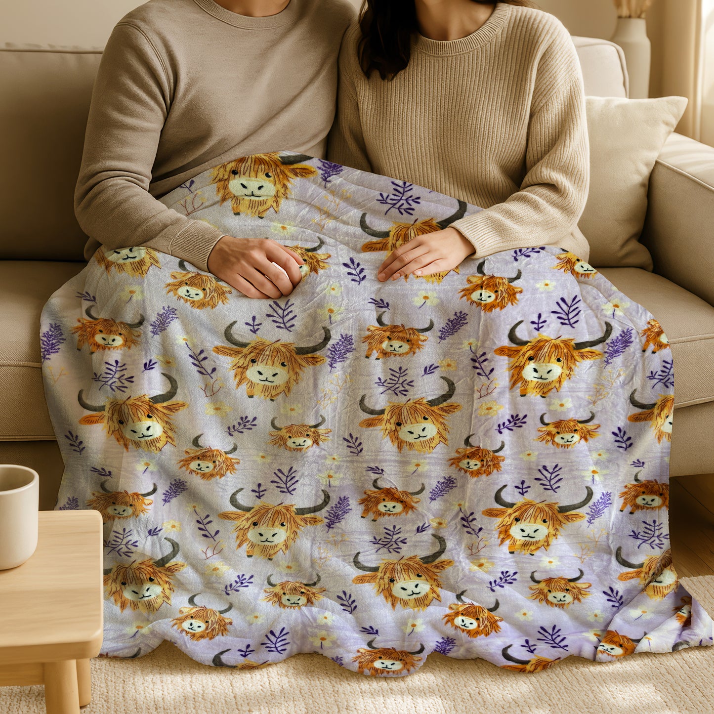 Cozy Cow Cuddle 82x90 Throw Blanket