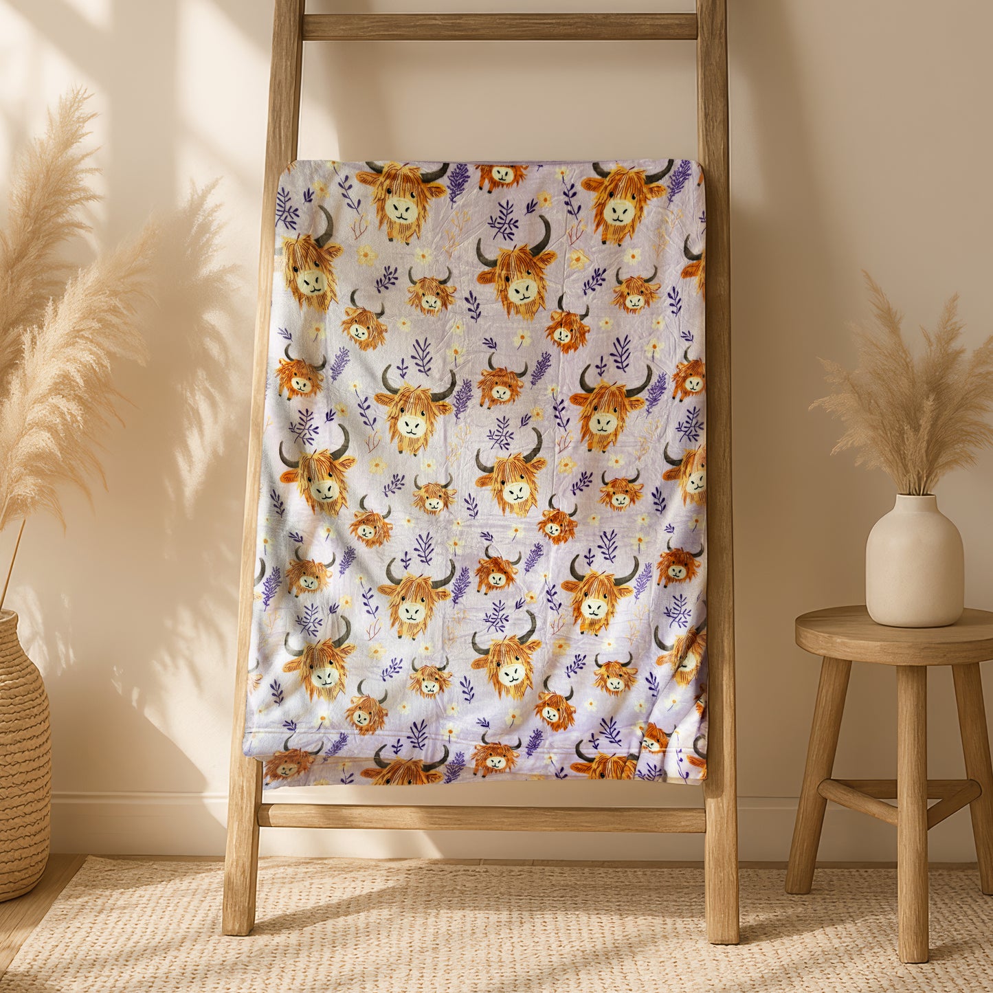 Cozy Cow Cuddle 82x90 Throw Blanket