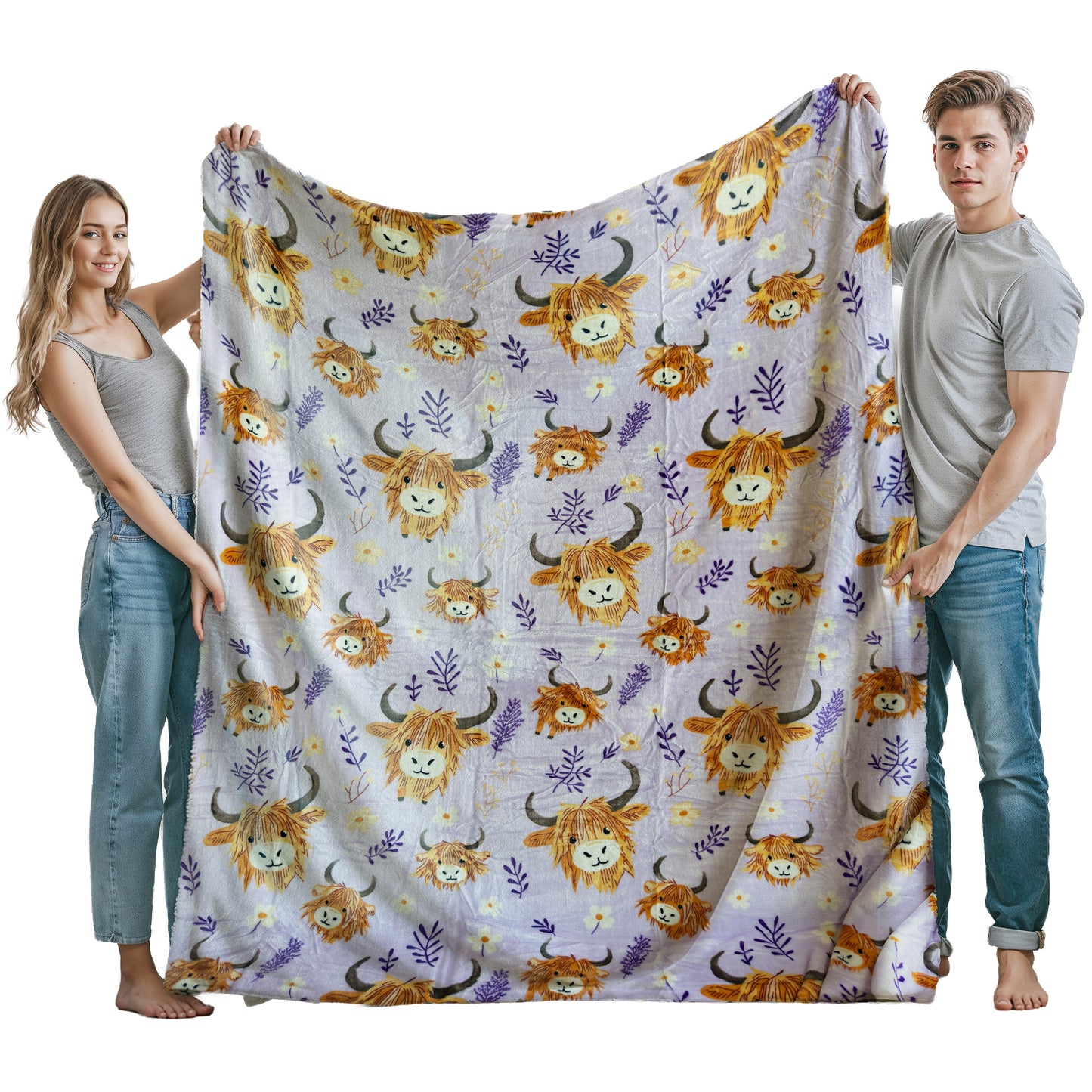 Cozy Cow Cuddle 82x90 Throw Blanket