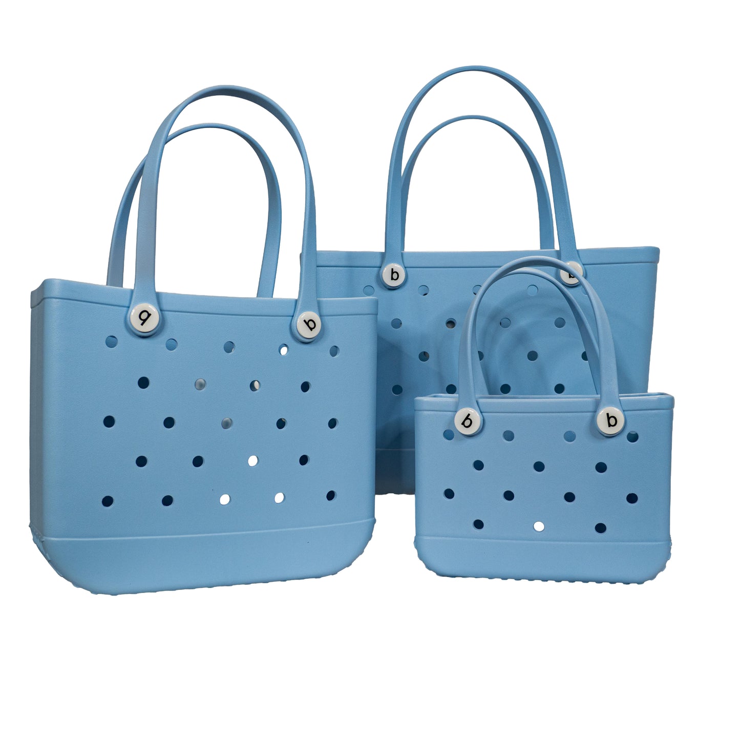 Blue Rubber Tote Bag