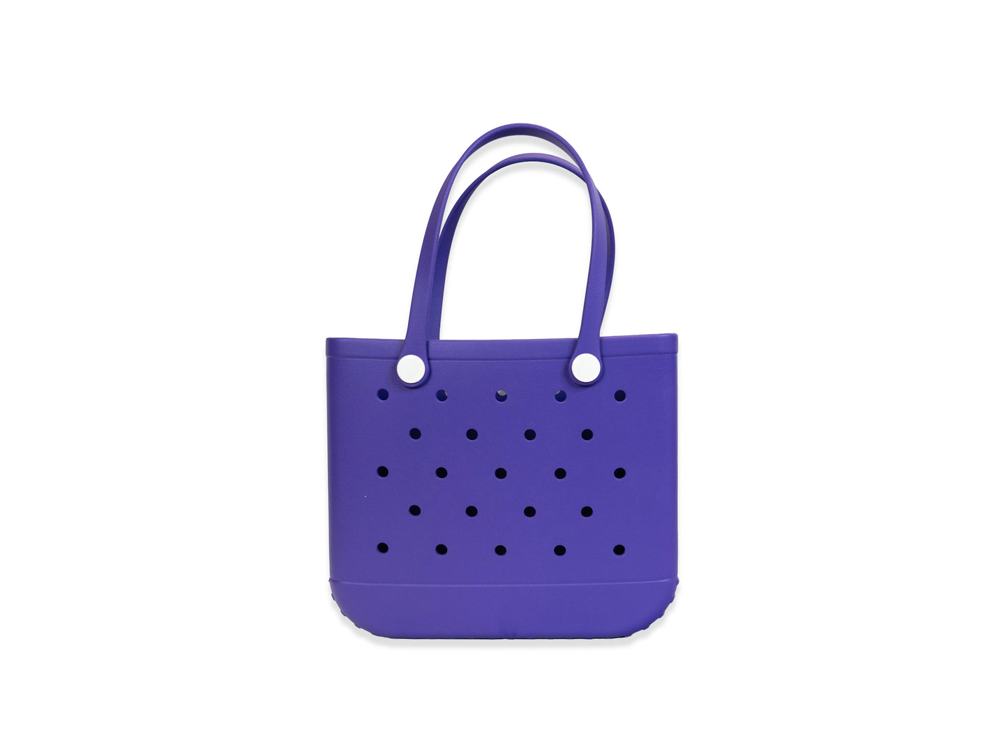 Purple Rubber Tote Bag