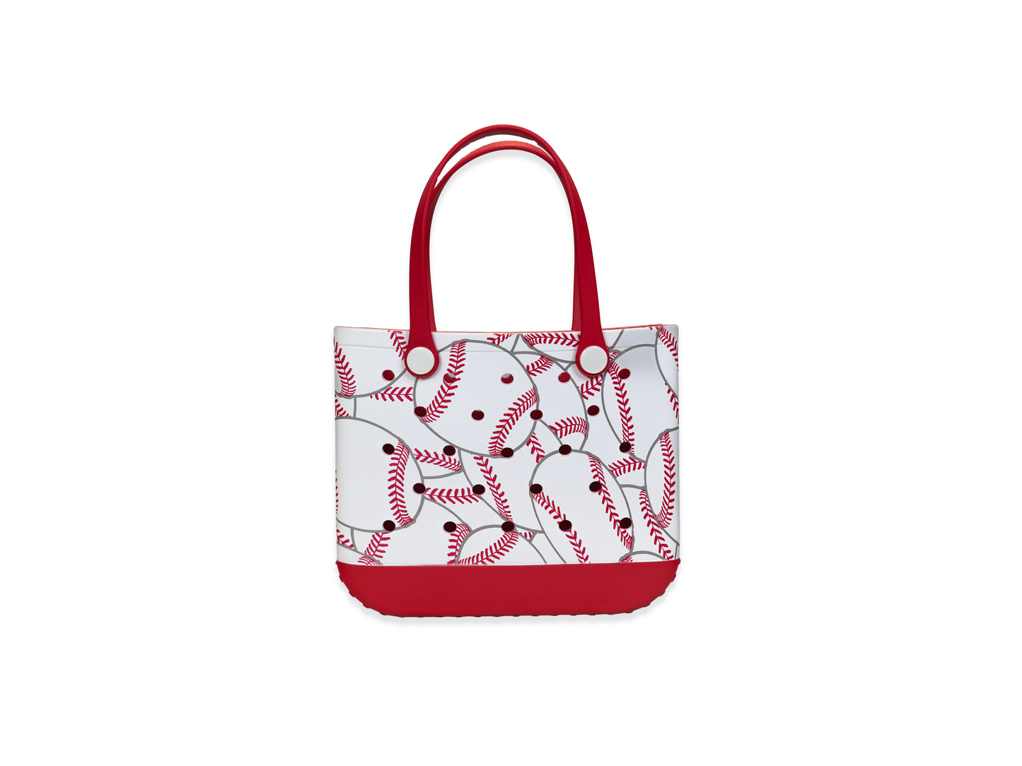Baseballs Rubber Tote Bag