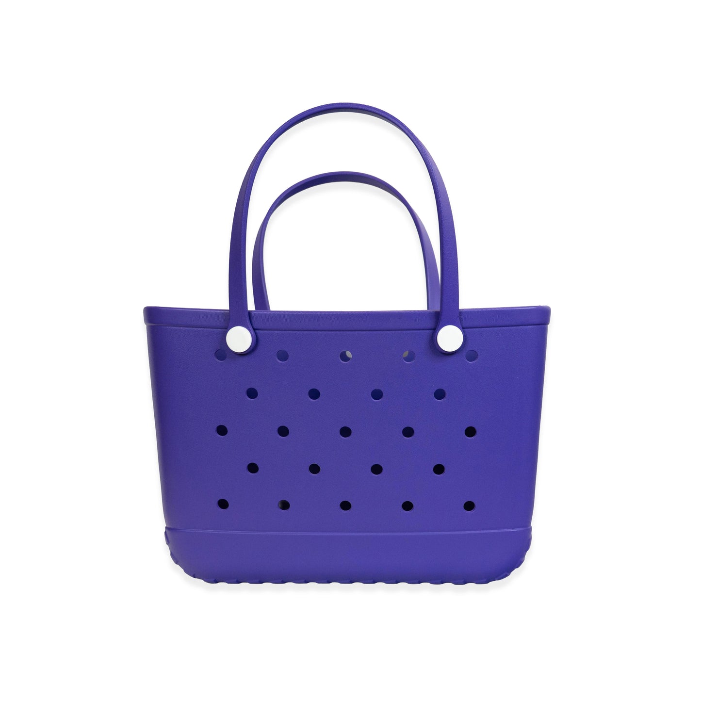 Purple Rubber Tote Bag