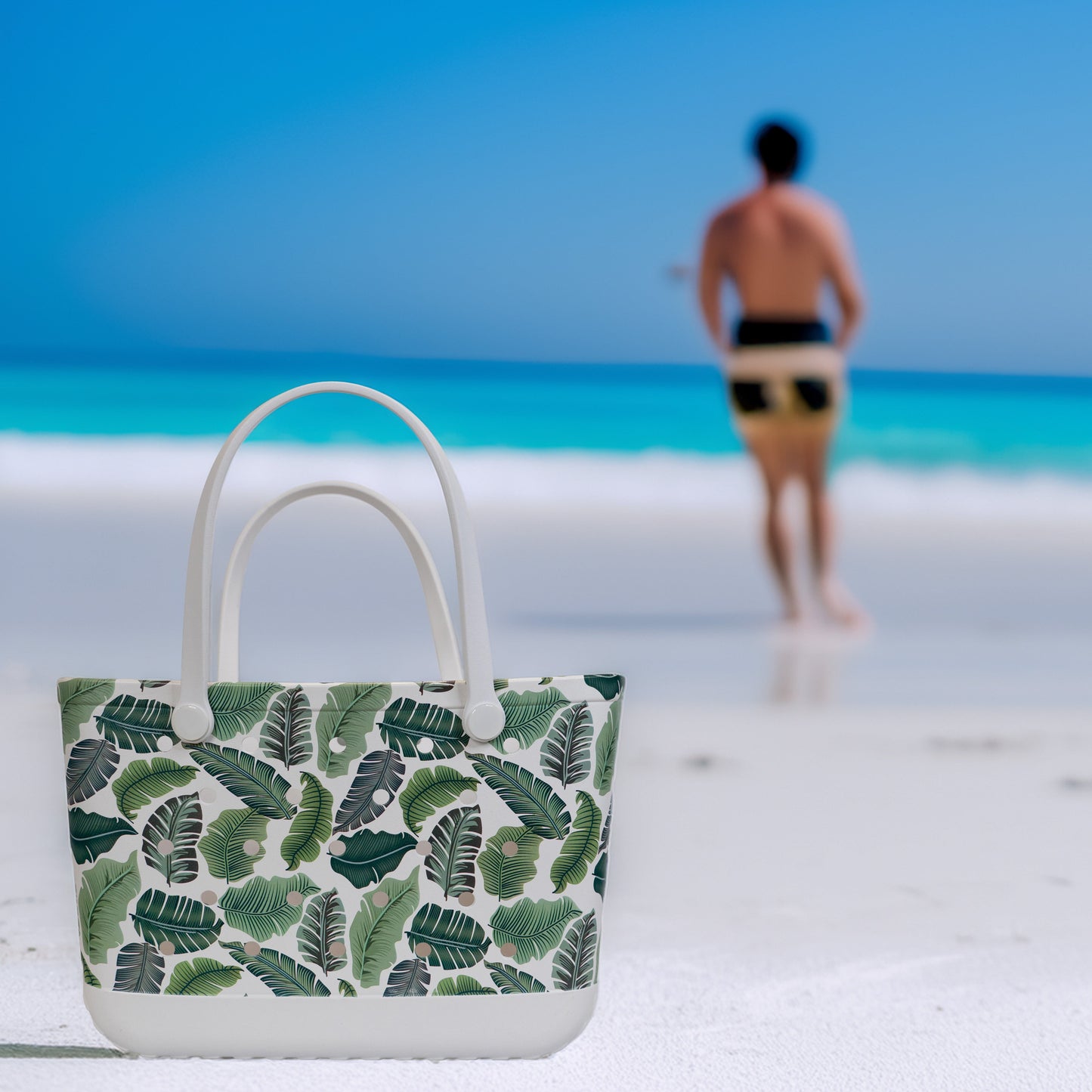 Leaf Luxe Rubber Tote Bag