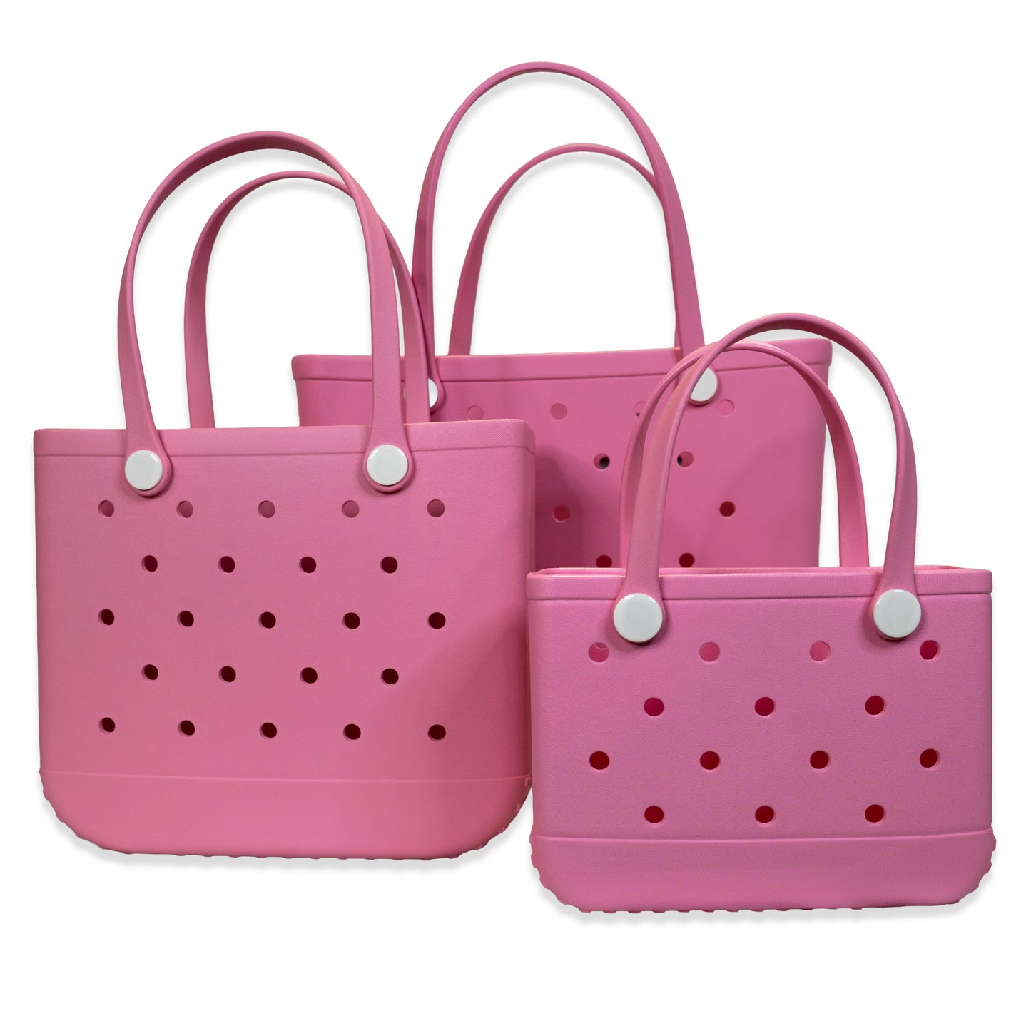 Pink Rubber Tote Bag