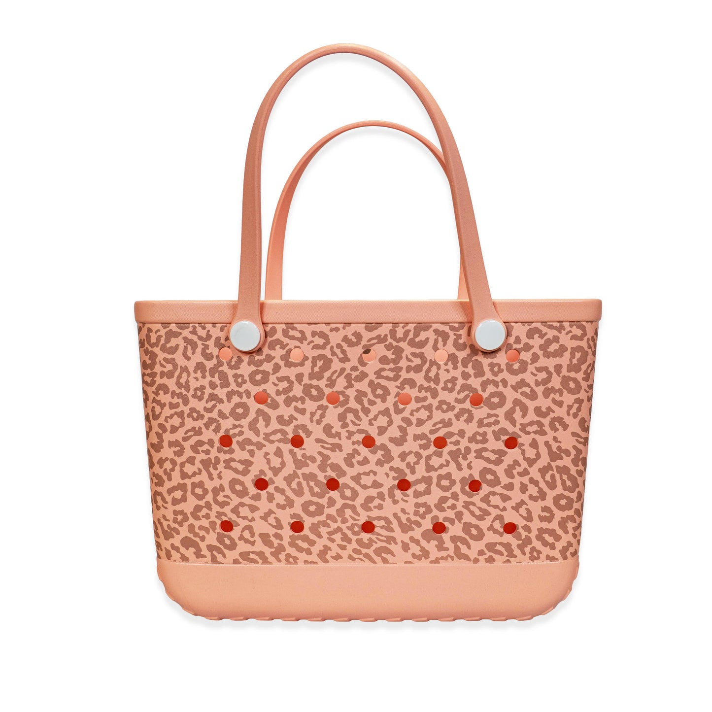 Pink Cheetah Rubber Tote Bag