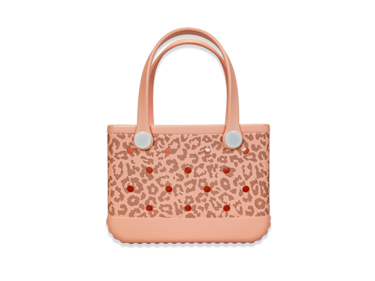 Pink Cheetah Rubber Tote Bag
