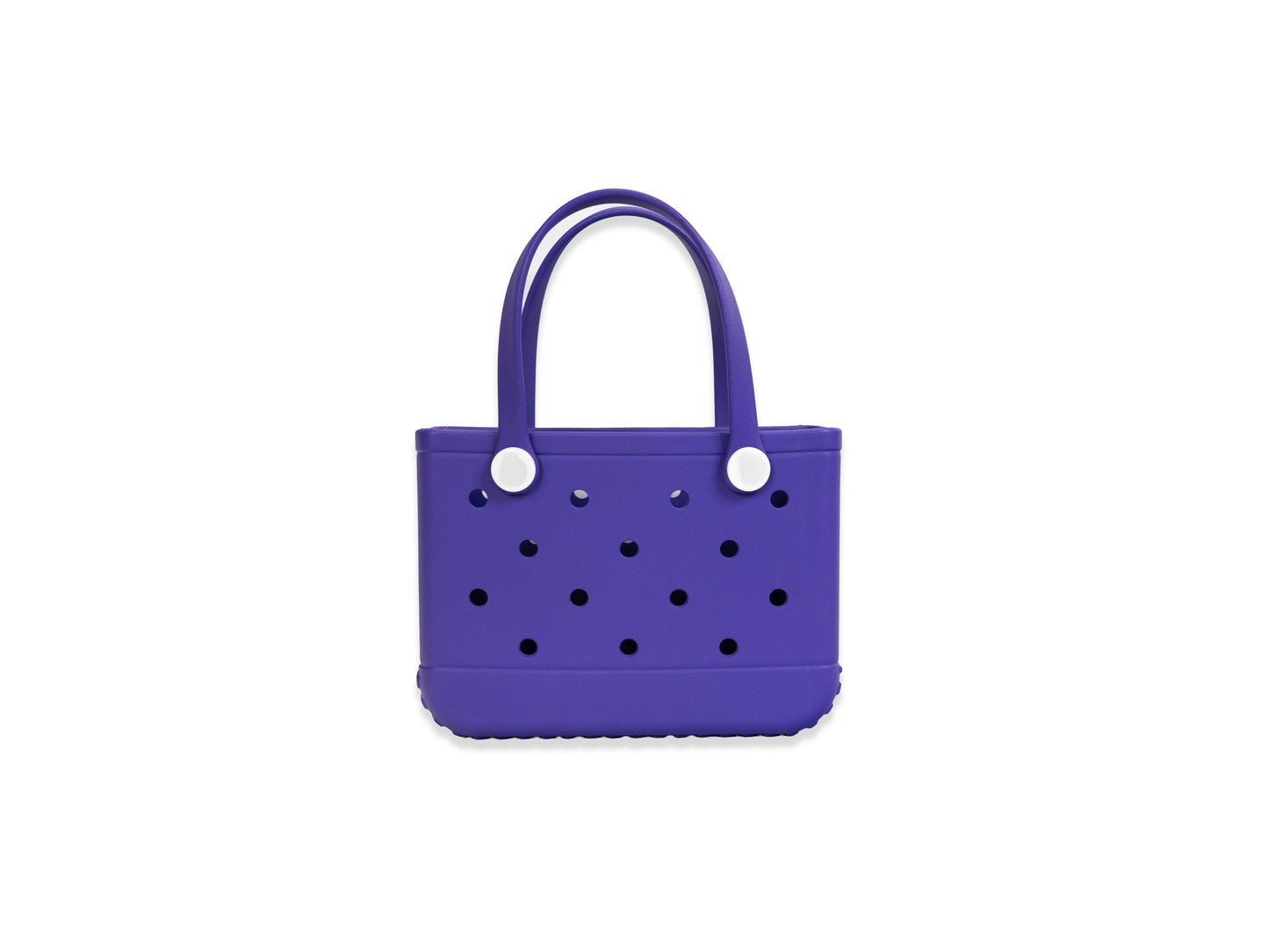 Purple Rubber Tote Bag